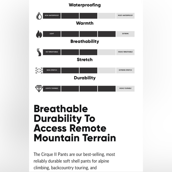 Outdoor Research Women’s Cirque II Soft Shell Weather Resistant Pant Size S Grey - Picture 12 of 15